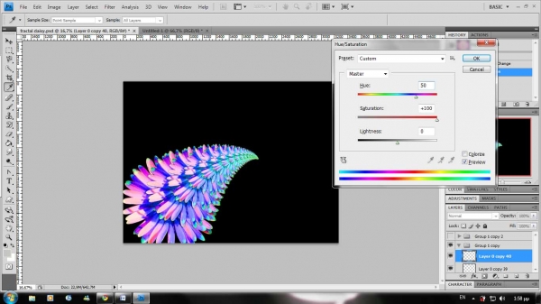 Creation of fractal daisy: Step 5